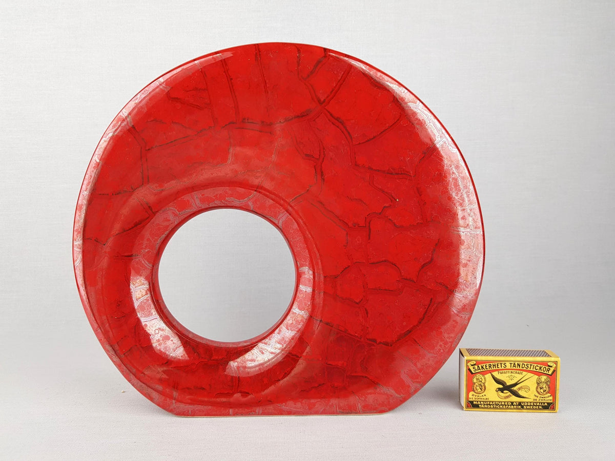 Vintage Red Handmade DesignVase released by FORMANO Ceramic West Germany 1980s