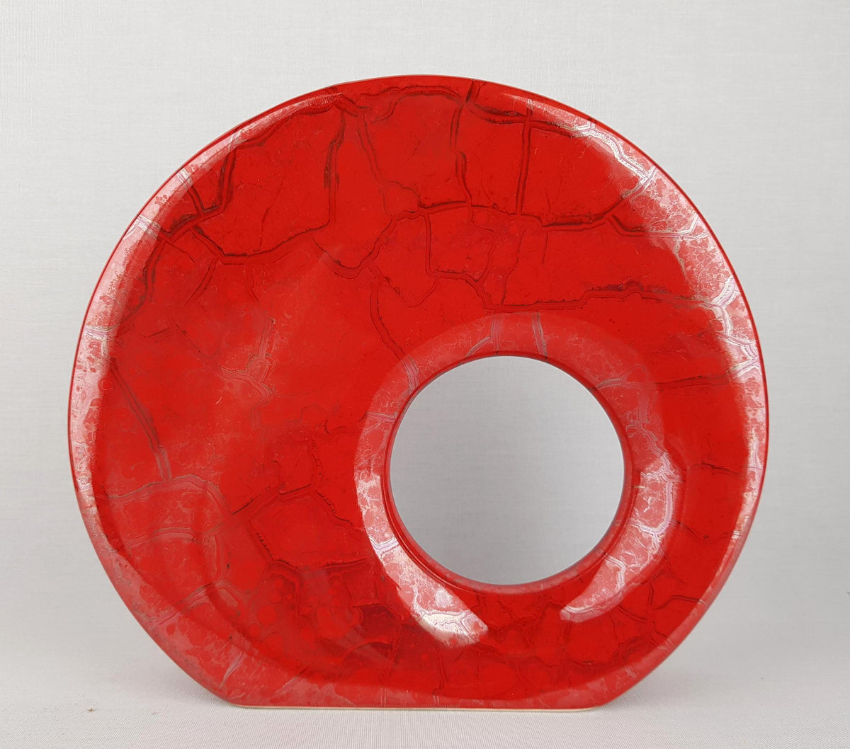 Vintage Red Handmade DesignVase released by FORMANO Ceramic West Germany 1980s