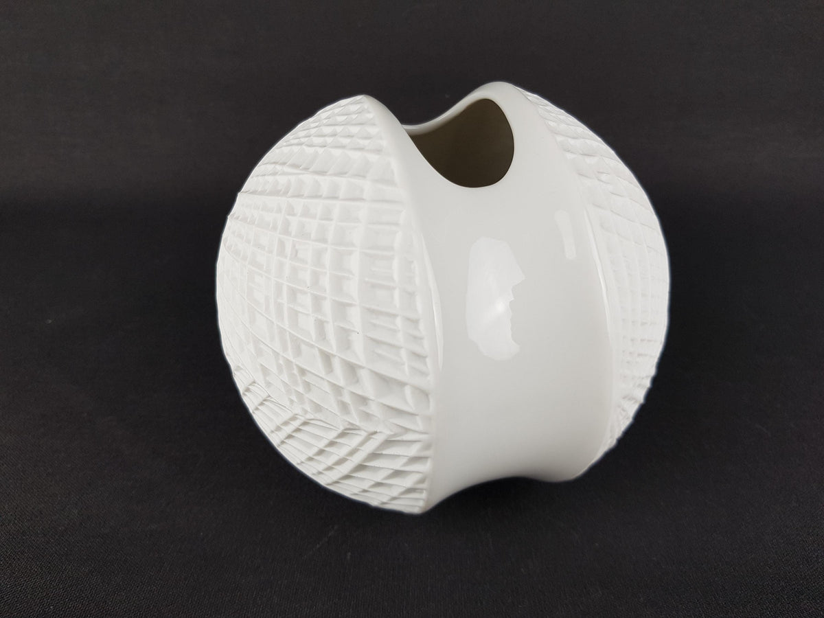 Vintage KRAUTHEIM Selb Bavaria, Germany Porcelain SATURN Op Art Vase 1960's