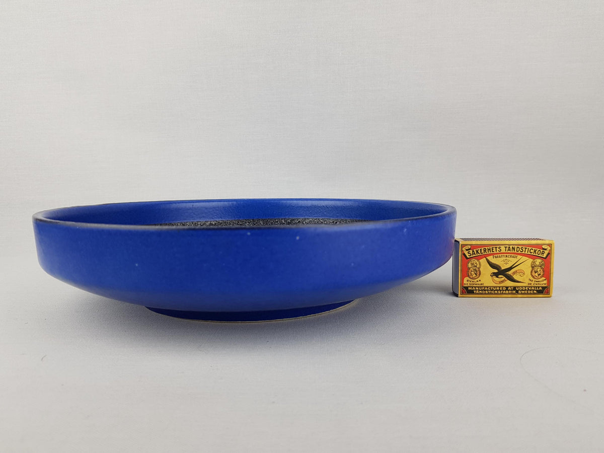Vintage SCHEURICH KERAMIK Blue Bowl 340 26 West German Pottery 1970s