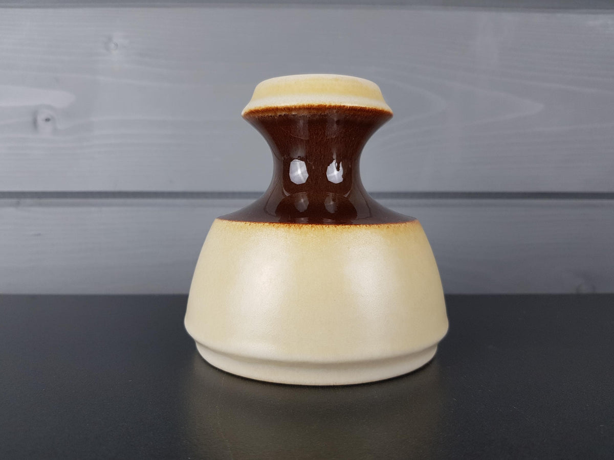 Vintage STEULER KERAMIK Brown and Beige Vase 319-10 West German Pottery 1960s