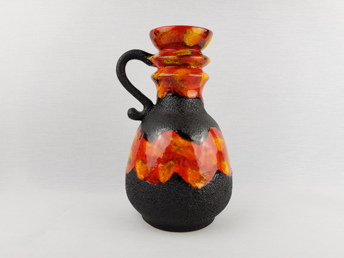 Vintage WALTER GERHARDS Keramik Handled Fat Lava Vase 240 25 West German Pottery 1960s 1970s
