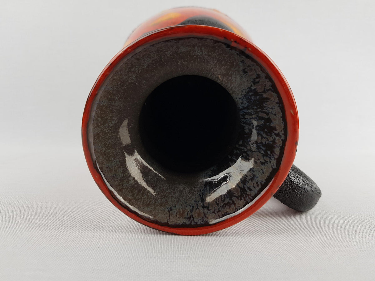 Vintage WALTER GERHARDS Keramik Handled Fat Lava Vase 240 25 West German Pottery 1960s 1970s