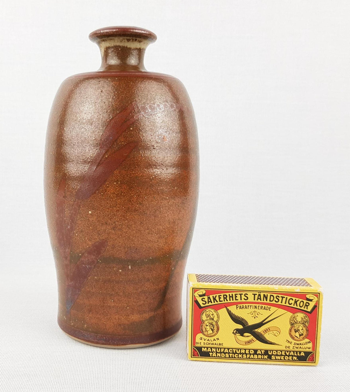 Vintage Brown Ceramic Vase by HORST KERSTAN German Studio Art Pottery 1970s
