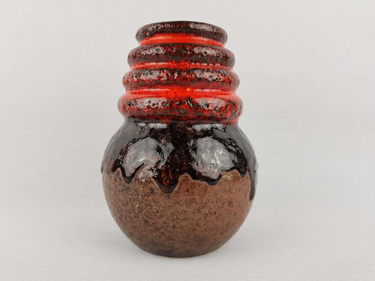 Vintage SCHEURICH KERAMIK Orange Brown Vase from the "Wien" Series 269 15 West German Pottery 1970s
