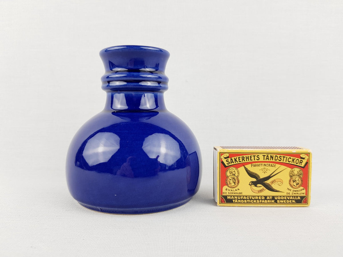 Vintage Cobalt Blue STEULER Keramik Vase- 306-10 - West German Pottery 1960s