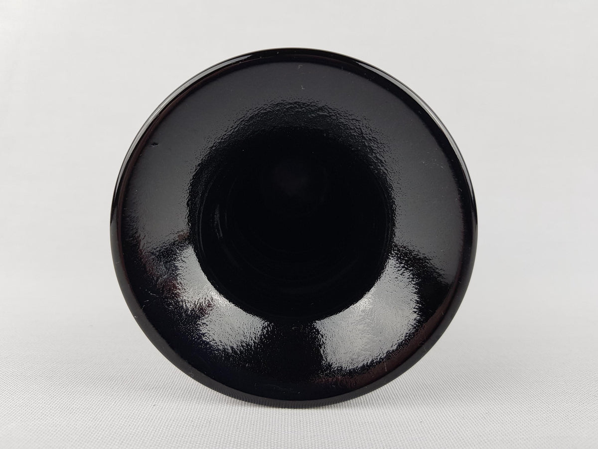 Vintage DELFTS Black Ceramic Vase 605 Dutch Pottery 1970s