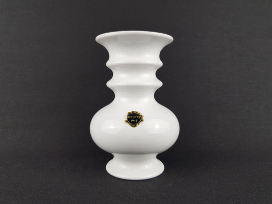 Vintage DELFTS WHITE Vase Dutch Pottery Timeless Design 1970s