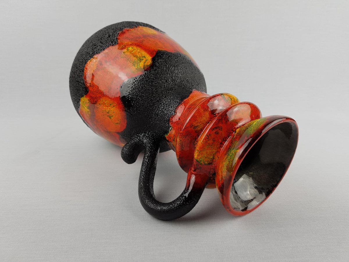 Vintage WALTER GERHARDS Keramik Handled Fat Lava Vase 240 25 West German Pottery 1960s 1970s