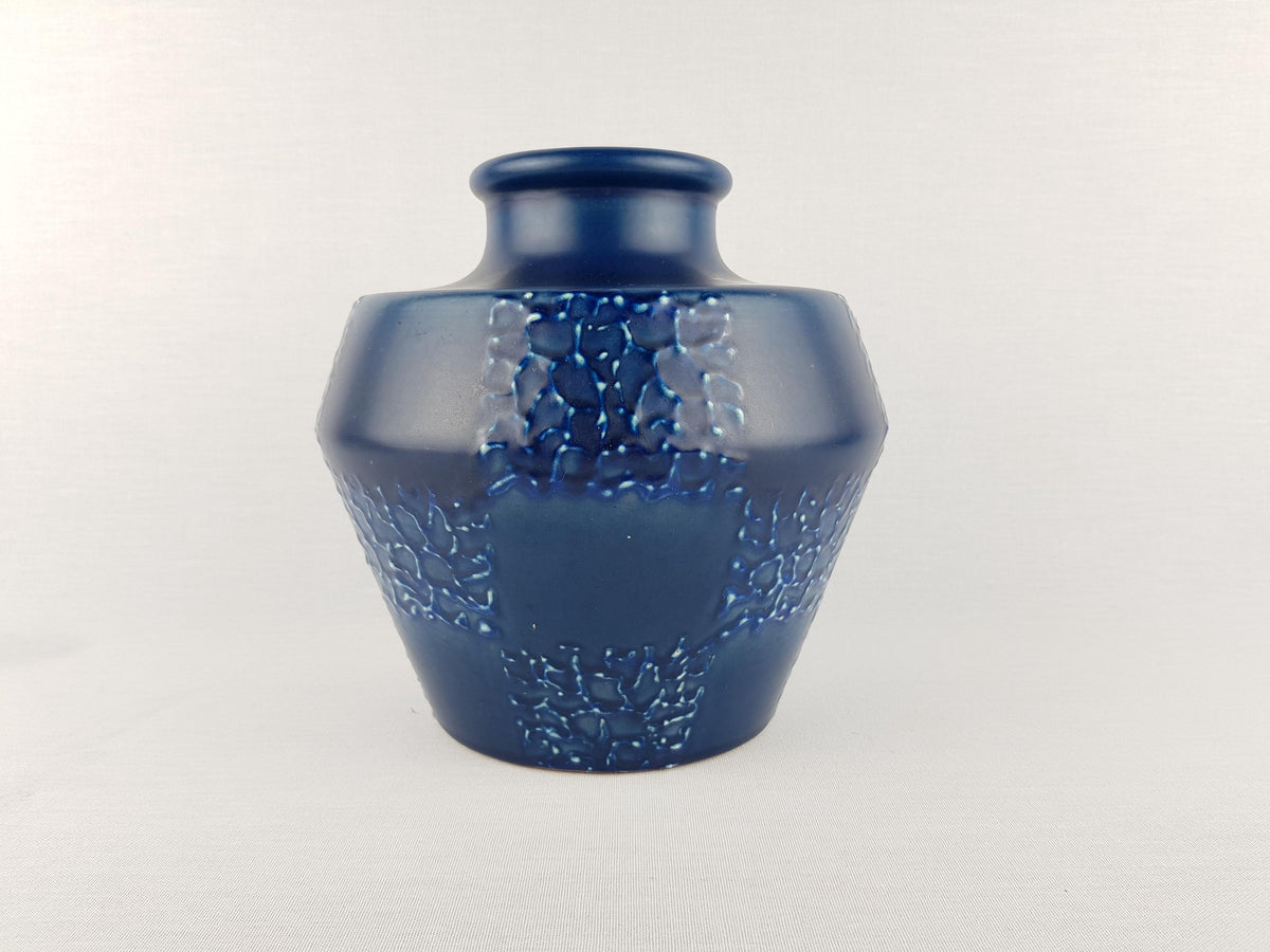 Vintage STEULER KERAMIK Blue Vase 134-20 West German Pottery 1960s