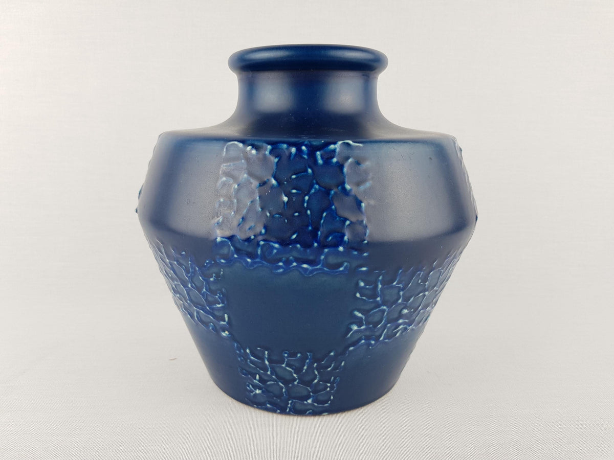 Vintage STEULER KERAMIK Blue Vase 134-20 West German Pottery 1960s