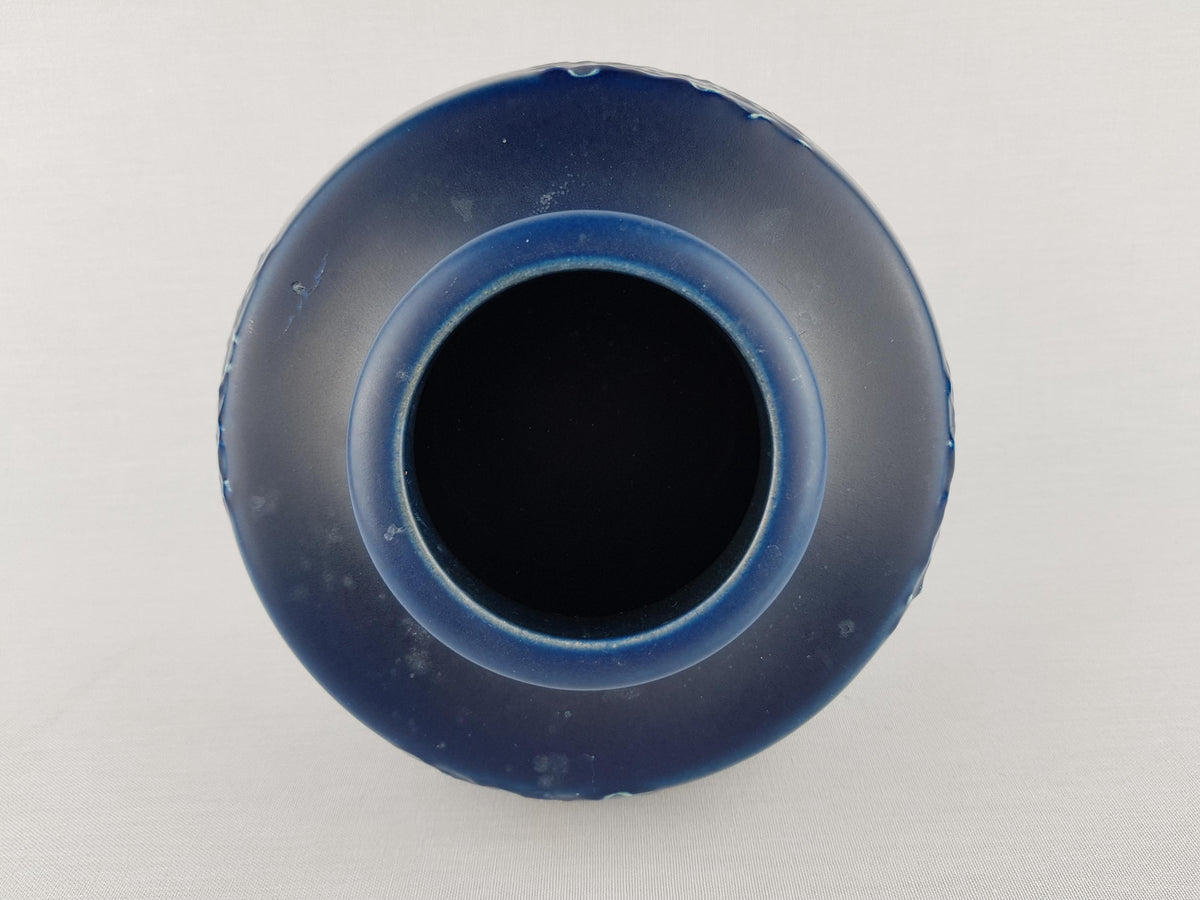Vintage STEULER KERAMIK Blue Vase 134-20 West German Pottery 1960s