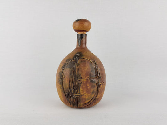 Vintage LUISE DUNCKER STUDI0 KERAMIK Brown Karaf West German Studio Art Pottery