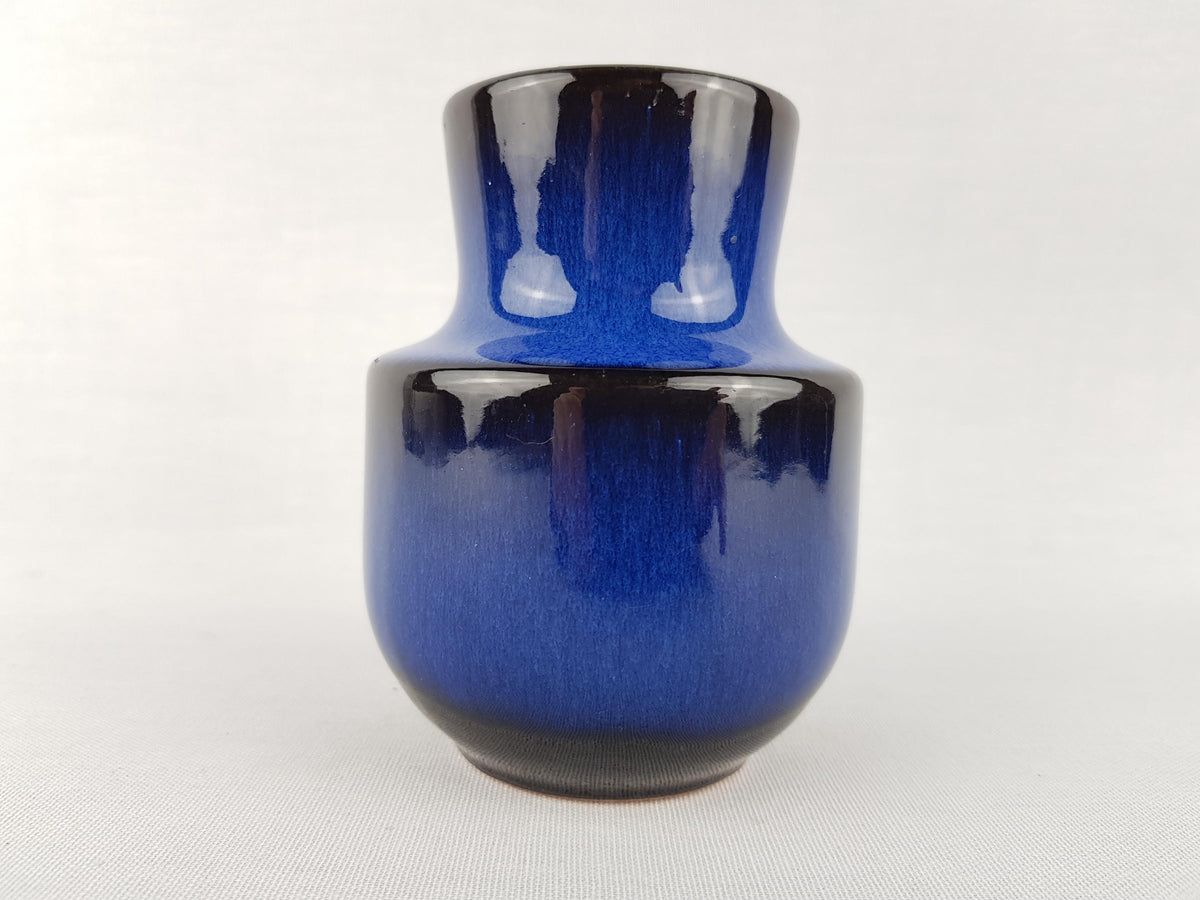 Vintage STEULER KERAMIK Blue Vase 140-10 West German Pottery 1960s
