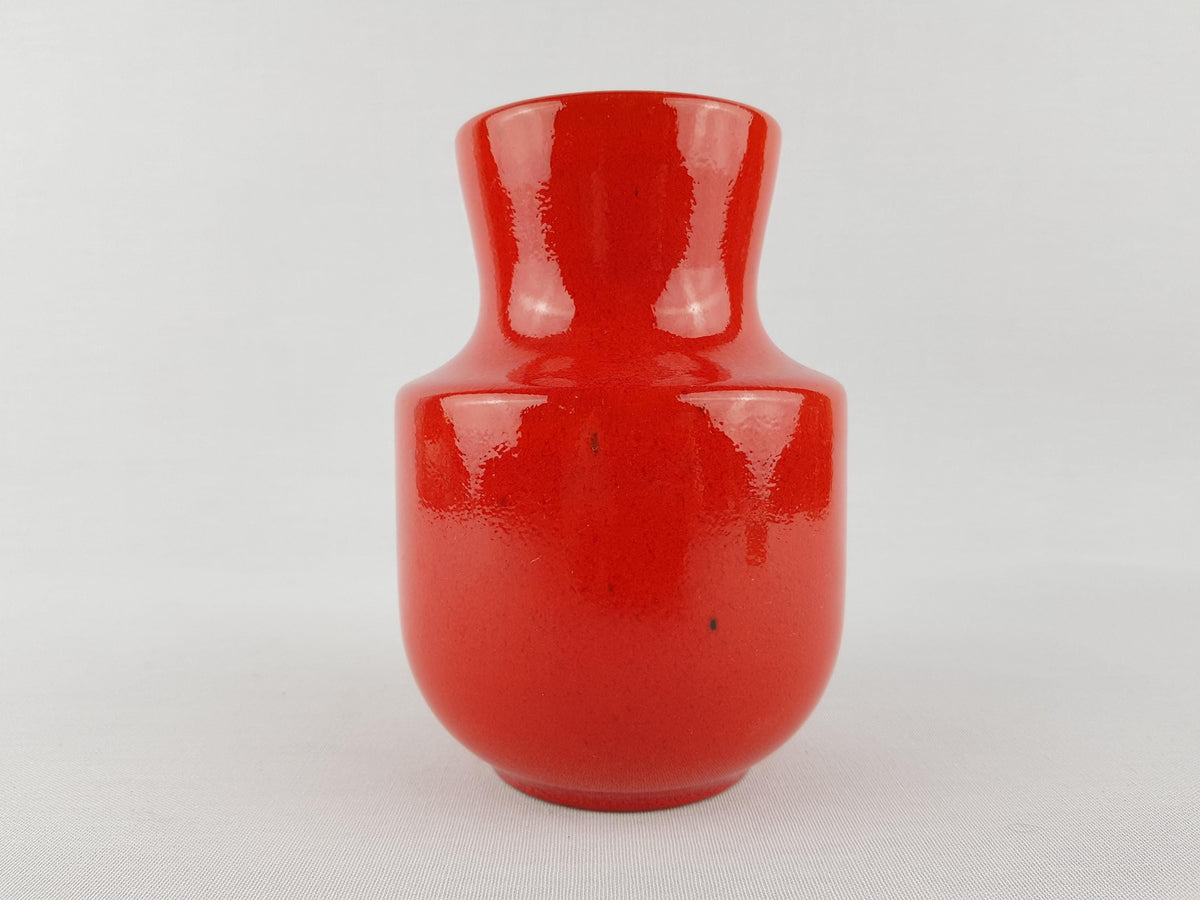 Vintage STEULER KERAMIK Red Vase 140-15 West German Pottery 1960s
