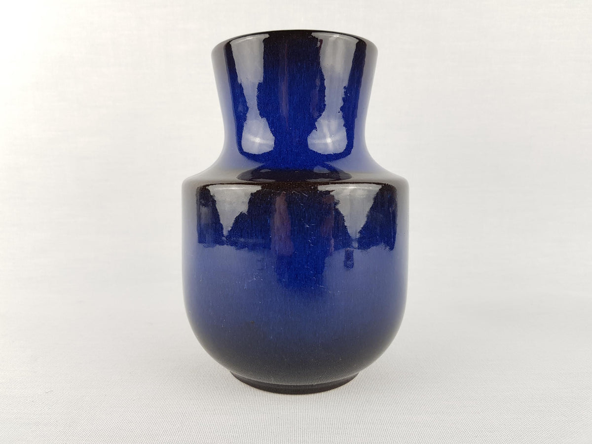 Vintage STEULER KERAMIK Blue Vase 140-15 West German Pottery 1960s
