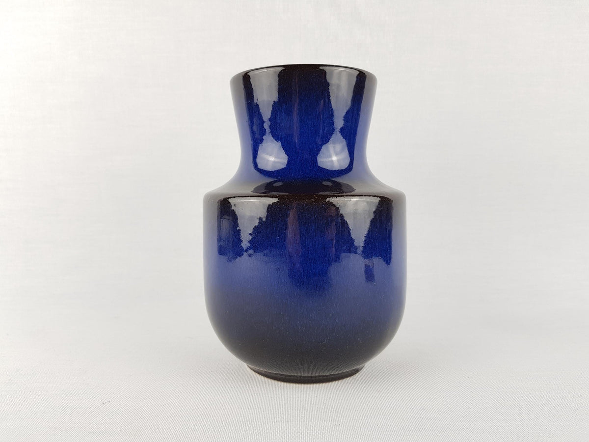 Vintage STEULER KERAMIK Blue Vase 140-15 West German Pottery 1960s