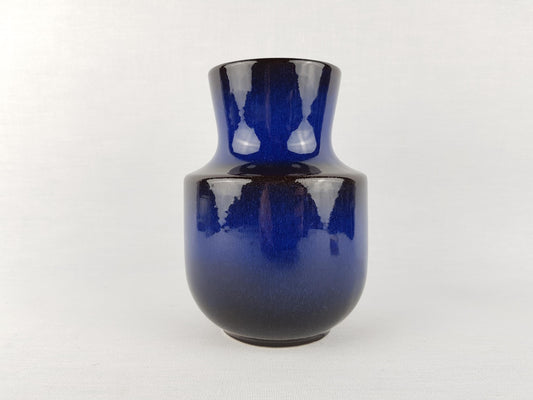 Vintage STEULER KERAMIK Blue Vase 140-15 West German Pottery 1960s