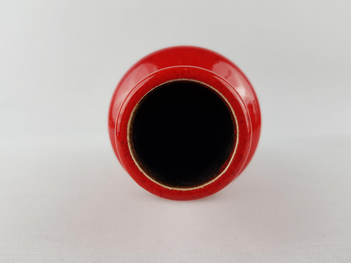 Vintage STEULER KERAMIK Red Vase 157-20 West German Pottery 1960s