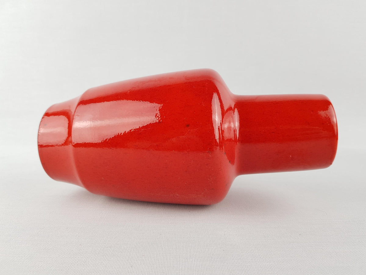 Vintage STEULER KERAMIK Red Vase 157-20 West German Pottery 1960s