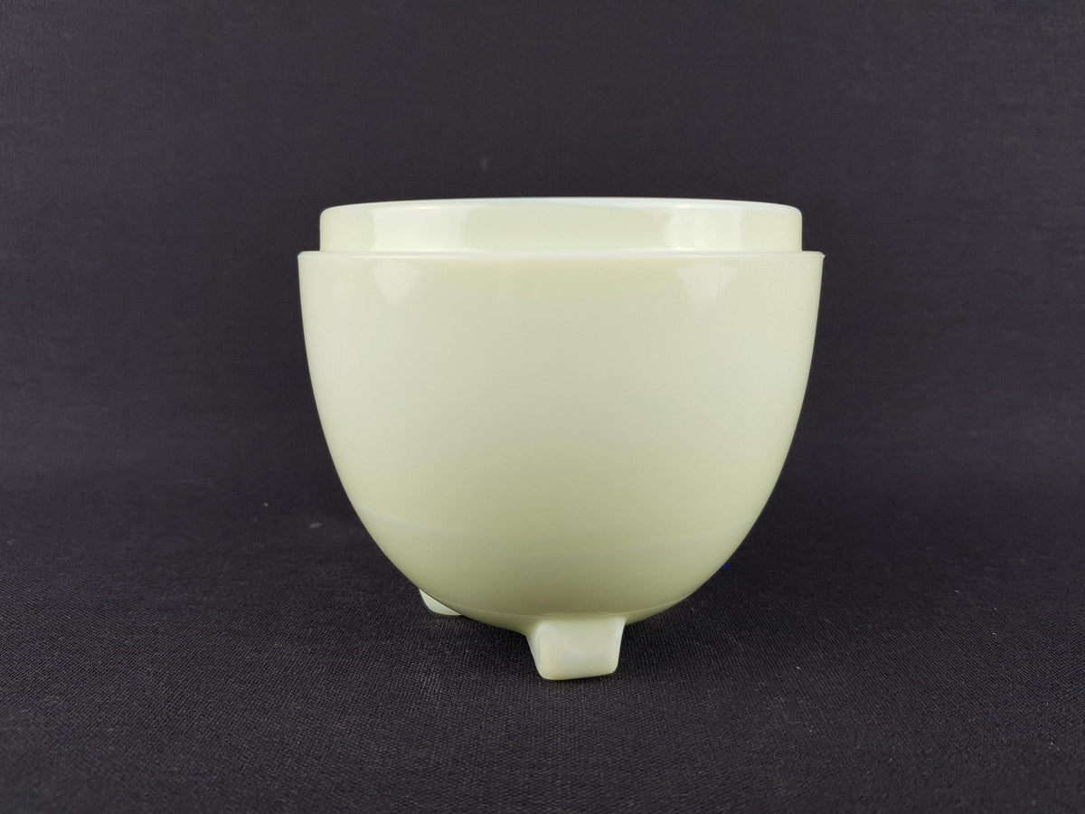 Yellow Colopal Glass Tobacco Jar executed by Glasfabriek Leerdam Designed by Andries Dirk Copier 1931