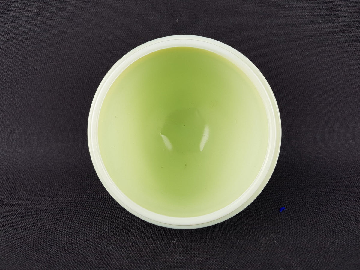 Yellow Colopal Glass Tobacco Jar executed by Glasfabriek Leerdam Designed by Andries Dirk Copier 1931