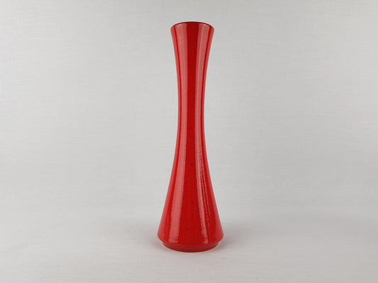 Vintage STEULER KERAMIK Tapered Hourglass Red Vase 4125 4 West German Pottery 1950s