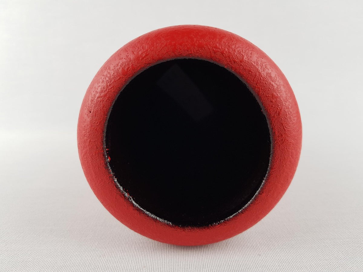 Vintage CARSTENS KERAMIK Red Hooped Vase 0102-25 West German Pottery 1967s