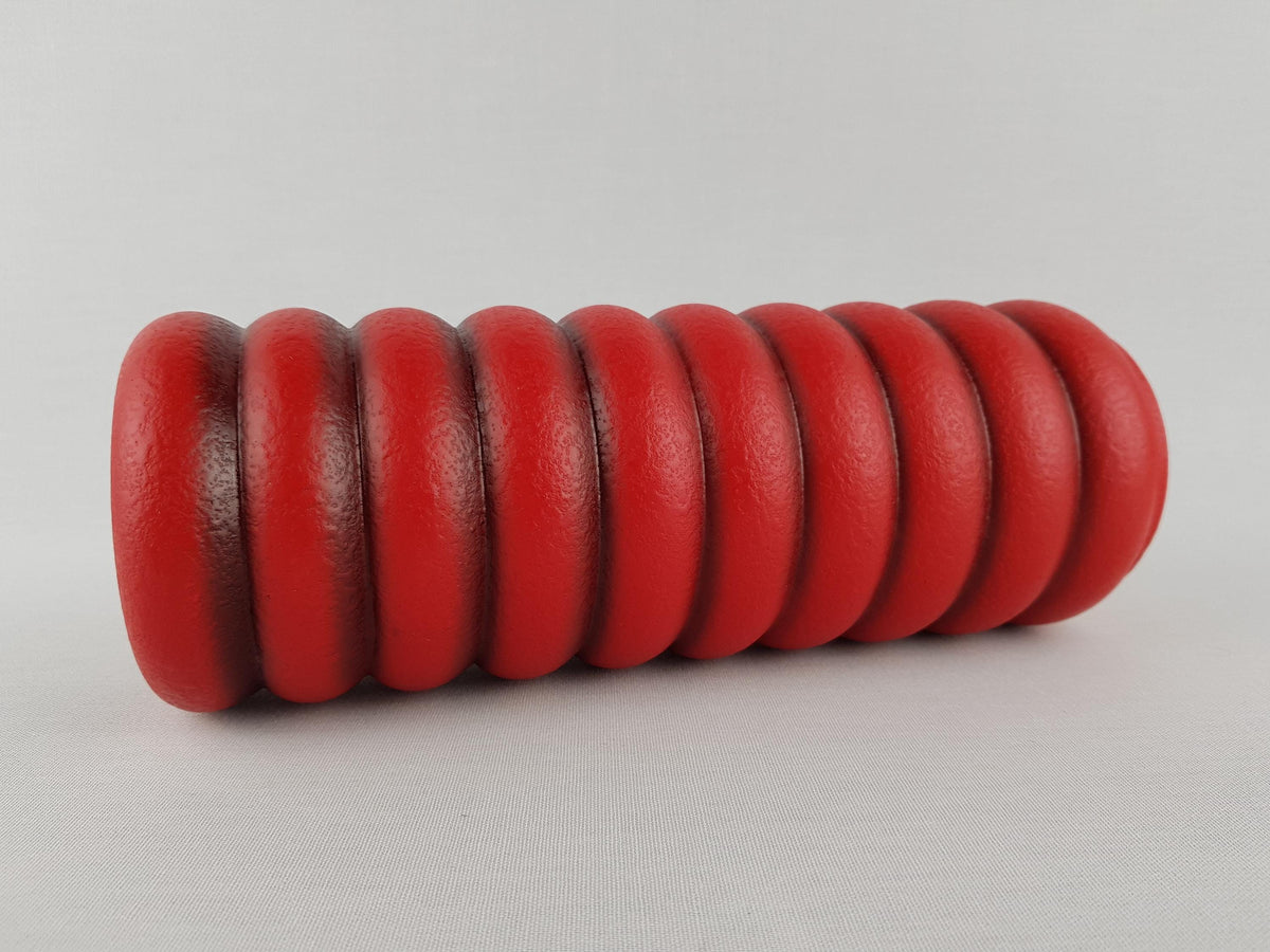 Vintage CARSTENS KERAMIK Red Hooped Vase 0102-25 West German Pottery 1967s