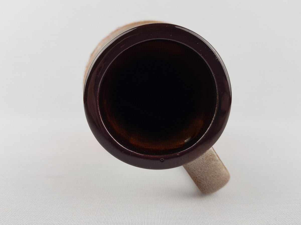 Vintage STEULER KERAMIK Orange and Brown Fat Lava Vase 141-20 West German Pottery 1960s