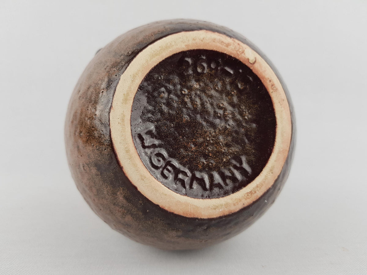 Vintage SCHEURICH KERAMIK Orange Brown Vase from the "Wien" Series 269 15 West German Pottery 1970s