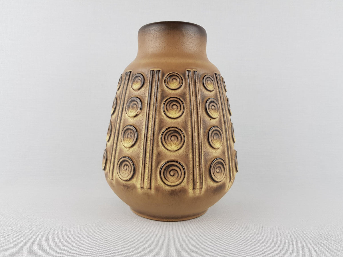 Vintage STEULER KERAMIK Brown/ Beige Vase 4333/0 West German Pottery 1950s