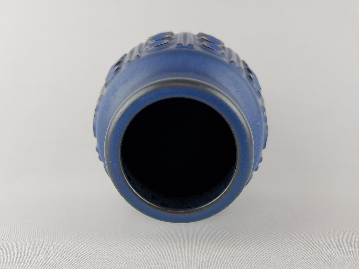 Vintage STEULER KERAMIK Blue Vase 4333/0 West German Pottery 1950s