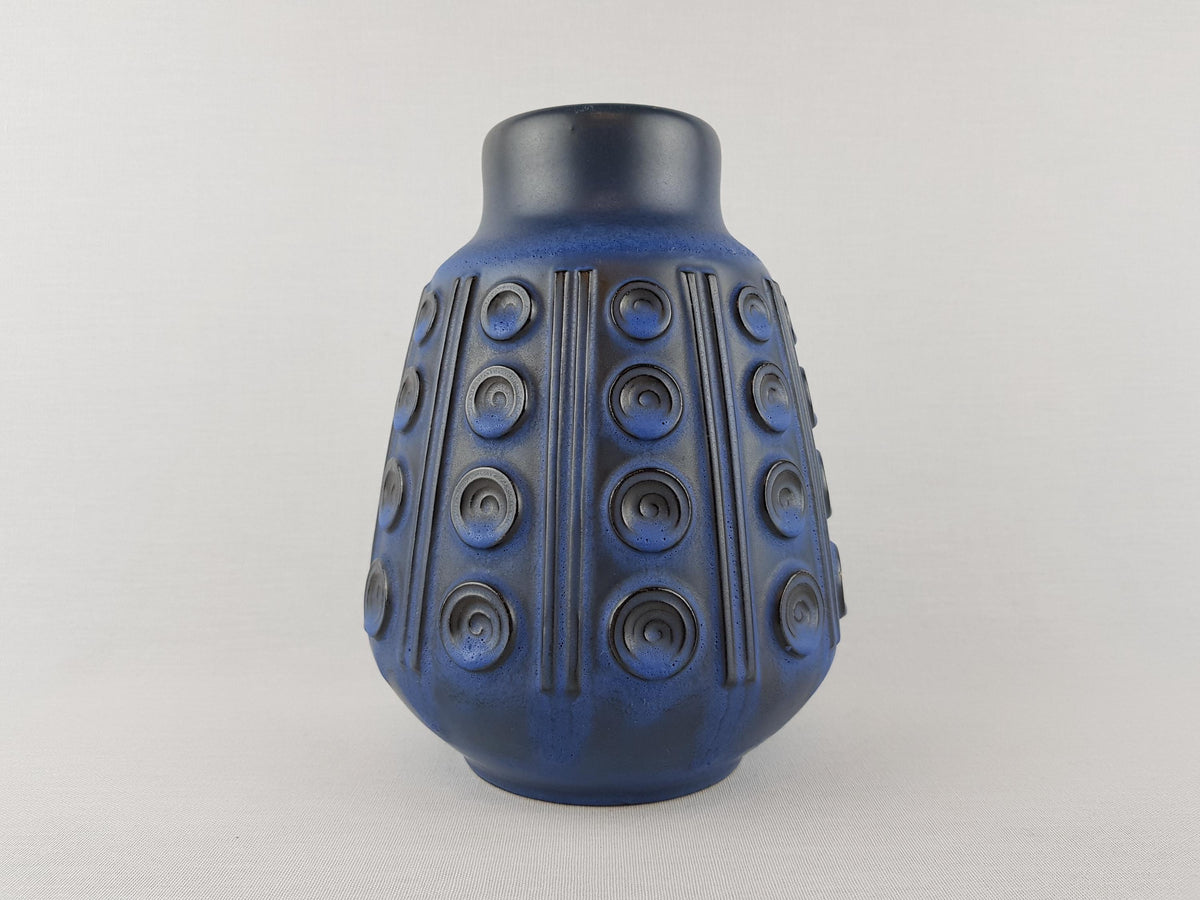 Vintage STEULER KERAMIK Blue Vase 4333/0 West German Pottery 1950s