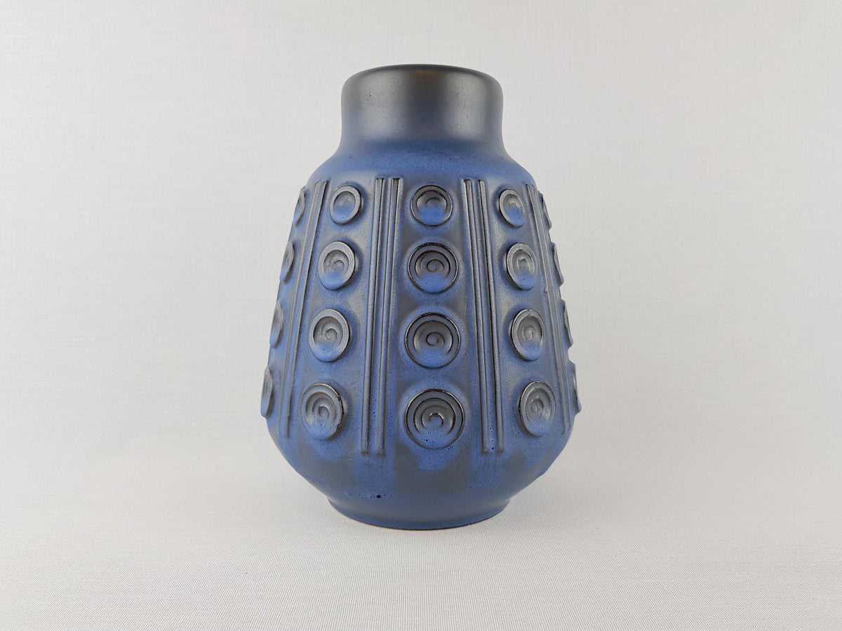 Vintage STEULER KERAMIK Blue Vase 4333/0 West German Pottery 1950s