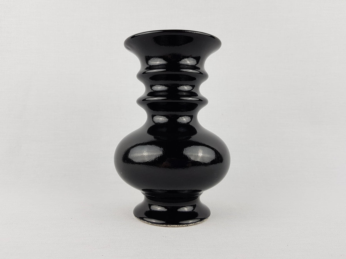 Vintage DELFTS Black Ceramic Vase 605 Dutch Pottery 1970s