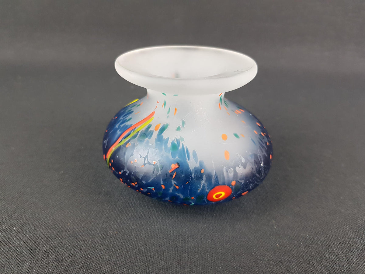 Vintage Art Glass Vase – Millefiori/Murrine Style, Possibly Murano or Japanese