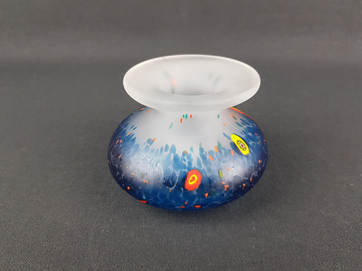 Vintage Art Glass Vase – Millefiori/Murrine Style, Possibly Murano or Japanese