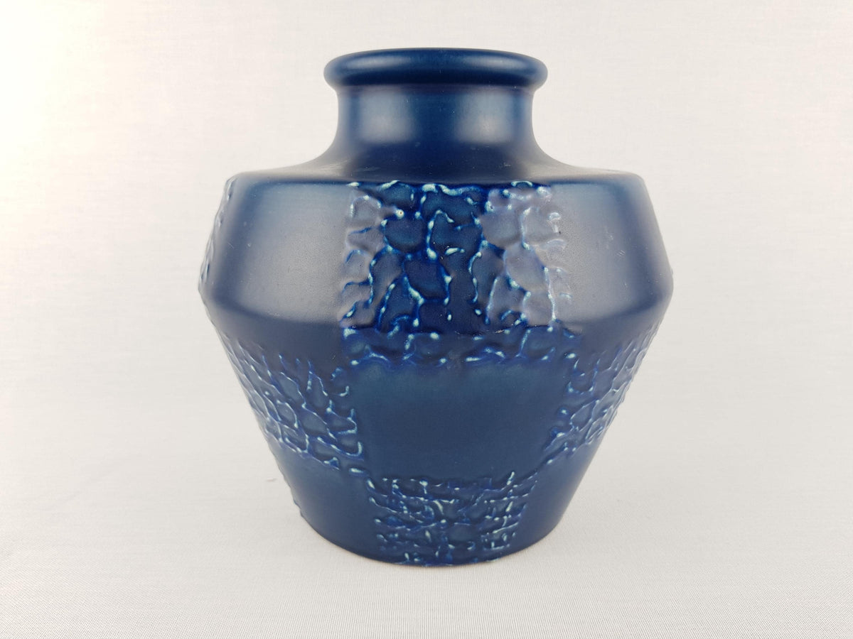 Vintage STEULER KERAMIK Blue Vase 134-20 West German Pottery 1960s