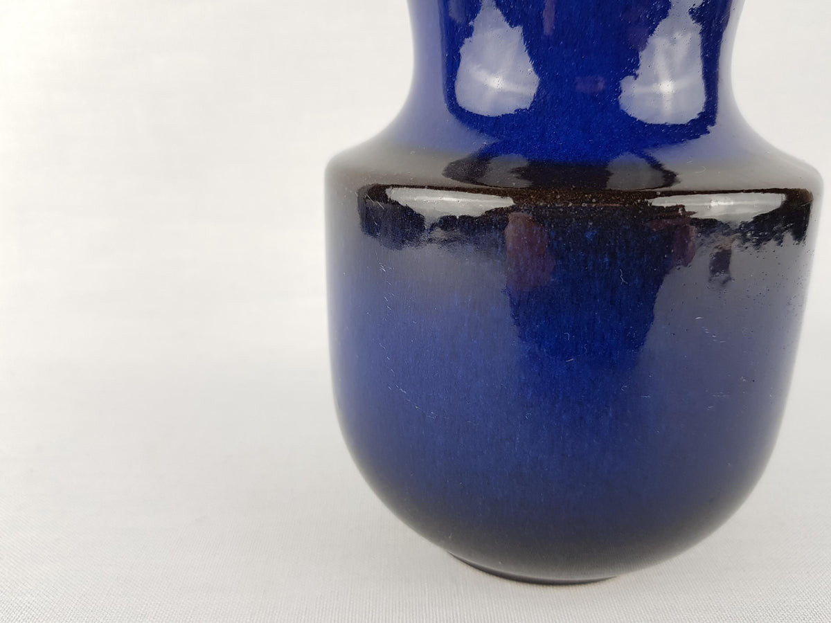 Vintage STEULER KERAMIK Blue Vase 140-15 West German Pottery 1960s
