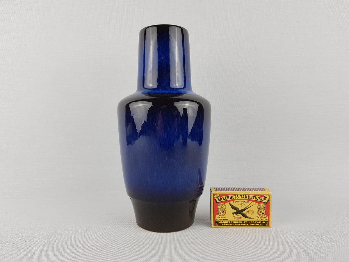 Vintage STEULER KERAMIK Blue Vase 157-20 West German Pottery 1960s