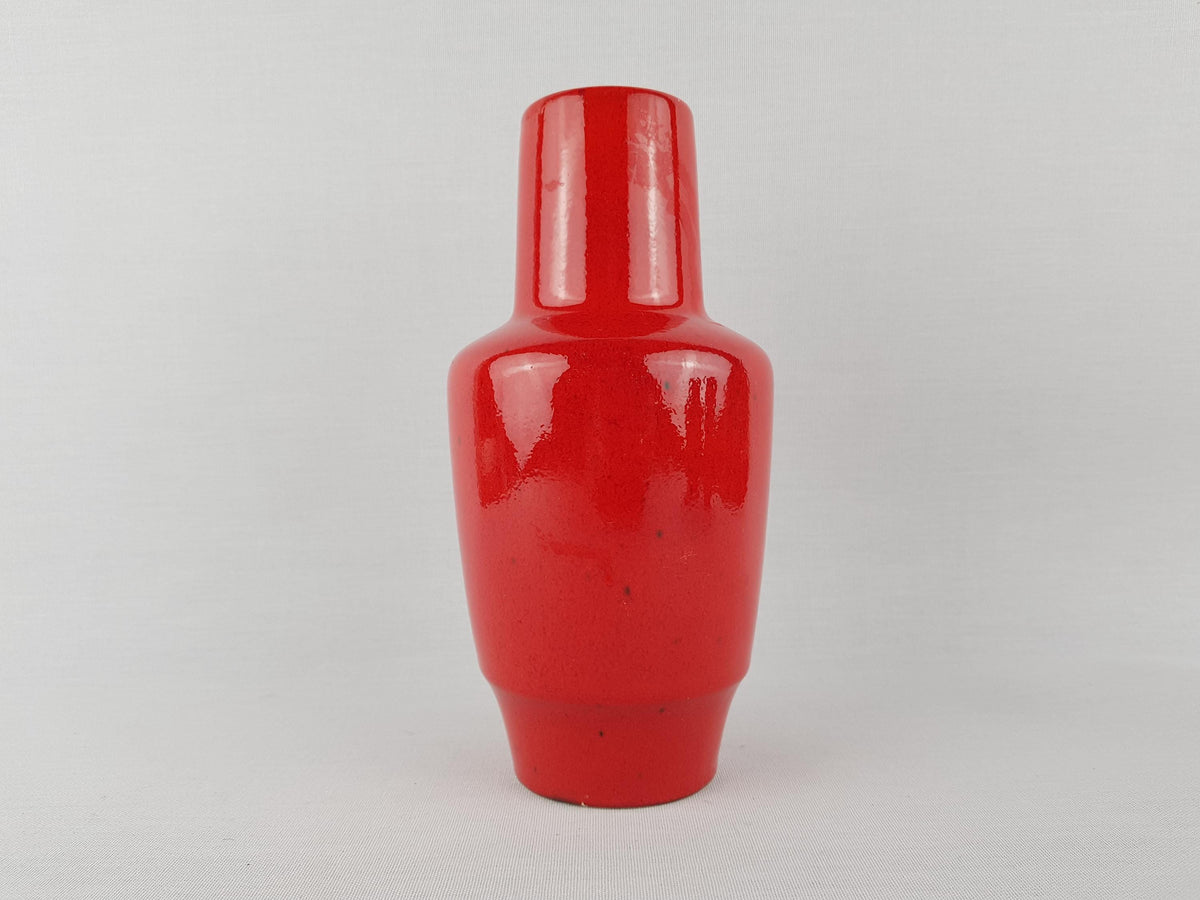 Vintage STEULER KERAMIK Red Vase 157-20 West German Pottery 1960s