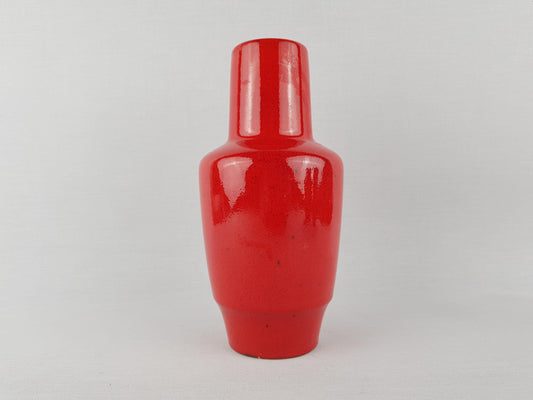 Vintage STEULER KERAMIK Red Vase 157-20 West German Pottery 1960s