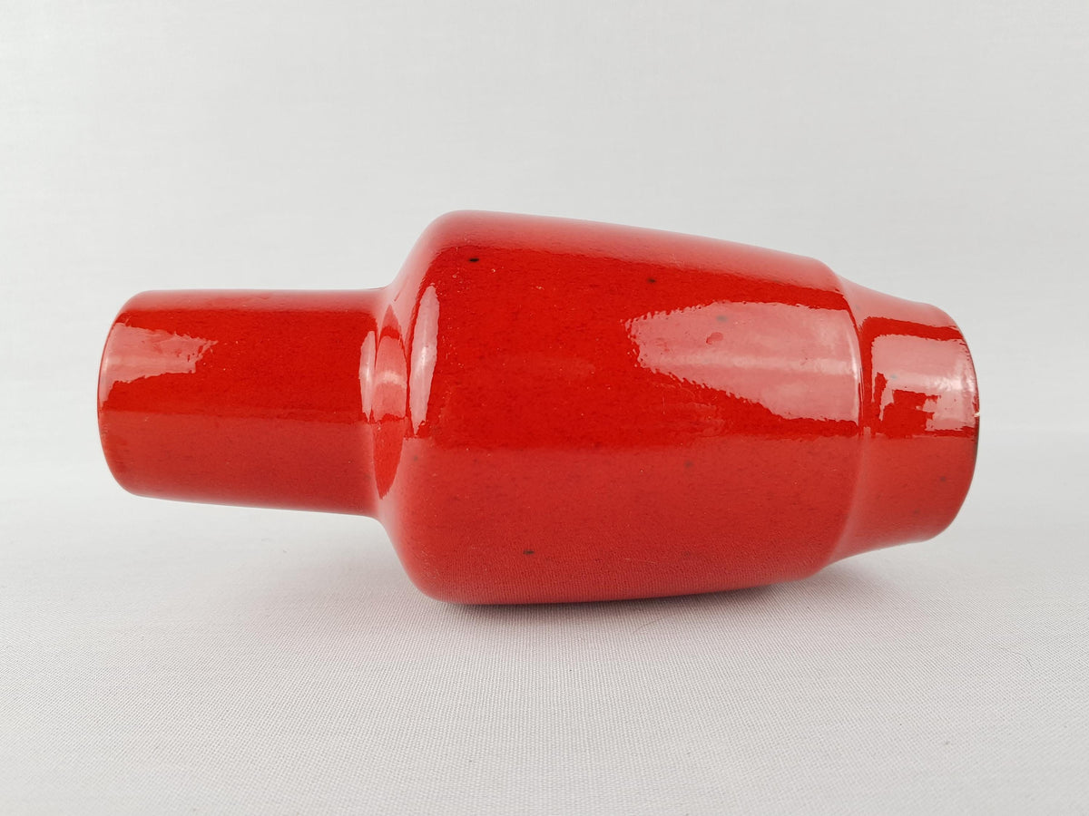Vintage STEULER KERAMIK Red Vase 157-20 West German Pottery 1960s