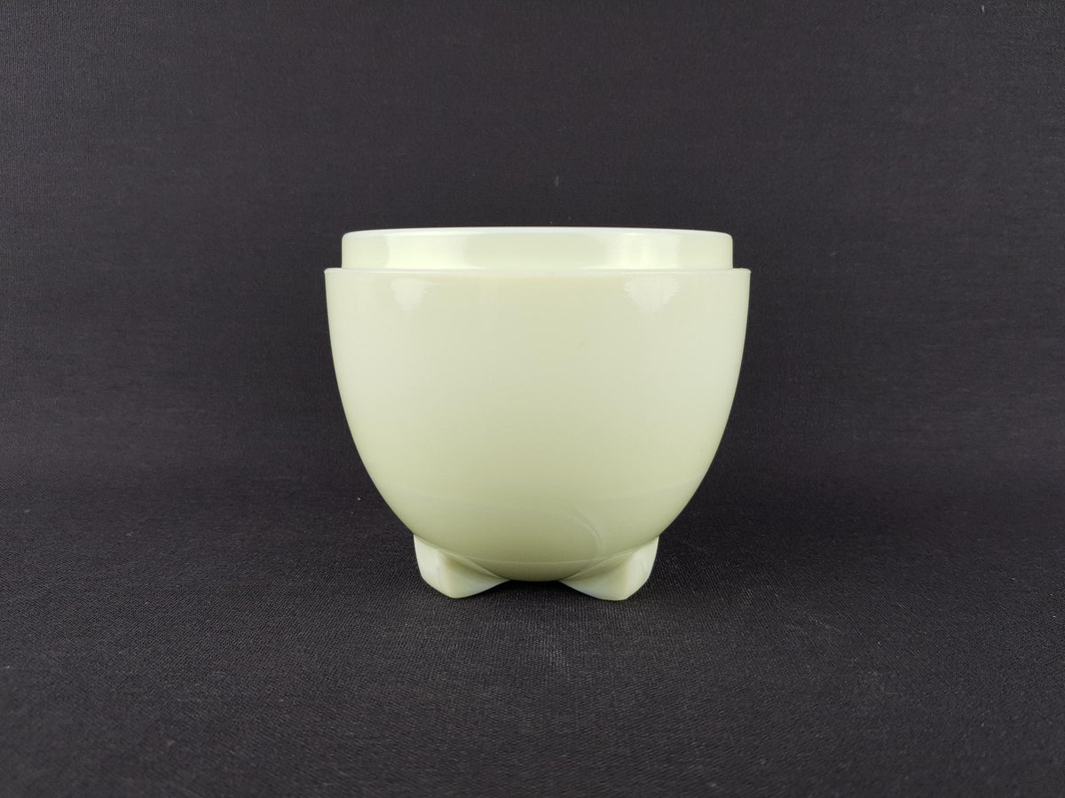 Yellow Colopal Glass Tobacco Jar executed by Glasfabriek Leerdam Designed by Andries Dirk Copier 1931