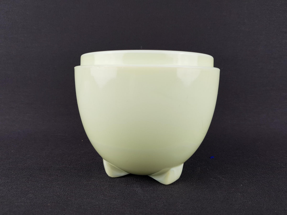 Yellow Colopal Glass Tobacco Jar executed by Glasfabriek Leerdam Designed by Andries Dirk Copier 1931