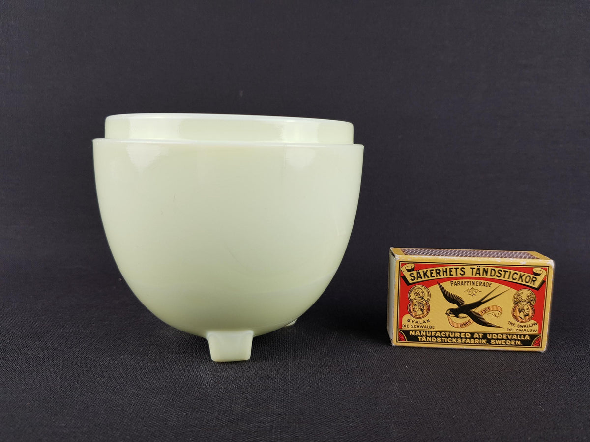 Yellow Colopal Glass Tobacco Jar executed by Glasfabriek Leerdam Designed by Andries Dirk Copier 1931