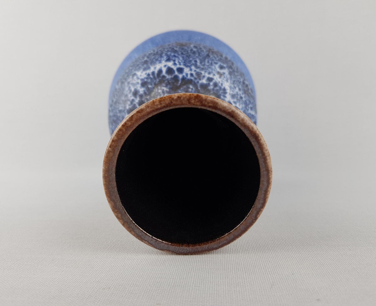 Vintage STEULER KERAMIK Blue and Brown Fat Lava Vase by Cari Zalloni 233-25 West German Pottery 1970s