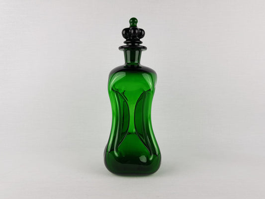 Vintage HOLMEGAARD Green Kluk Kluk Glass Decanter by Jacob Bang Denmark 1970s