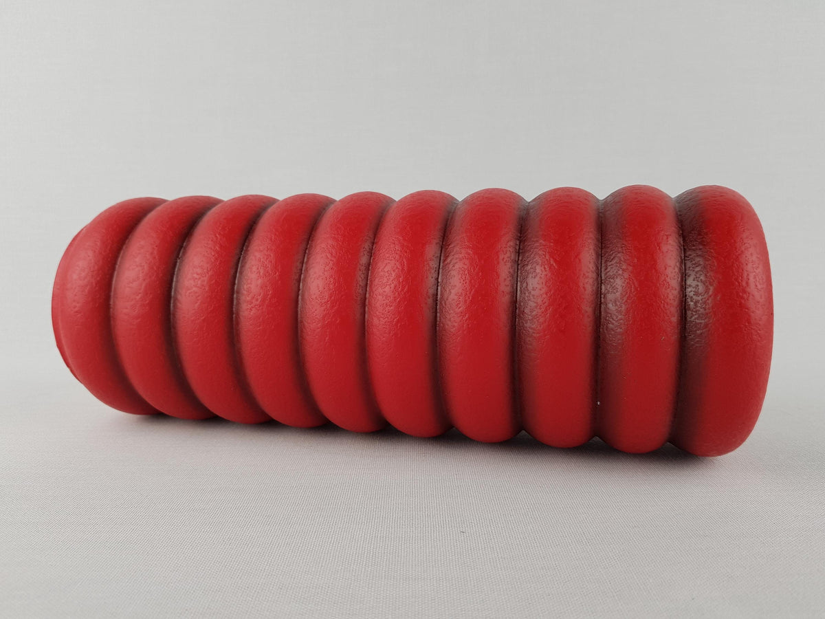 Vintage CARSTENS KERAMIK Red Hooped Vase 0102-25 West German Pottery 1967s
